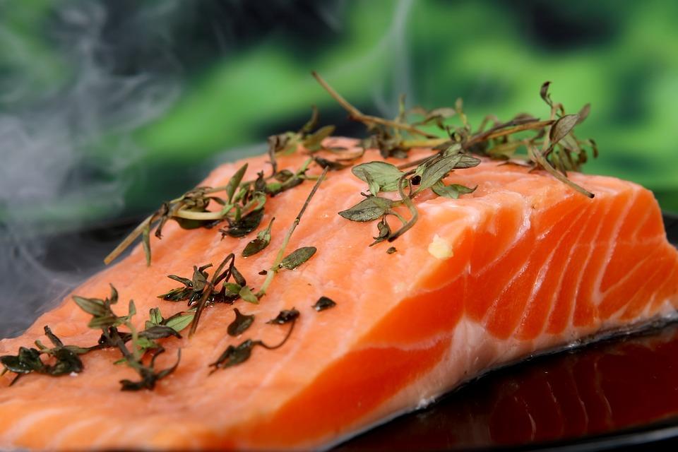 Baked Salmon with Dijon-Herb Crust — Seafood recipe plated
