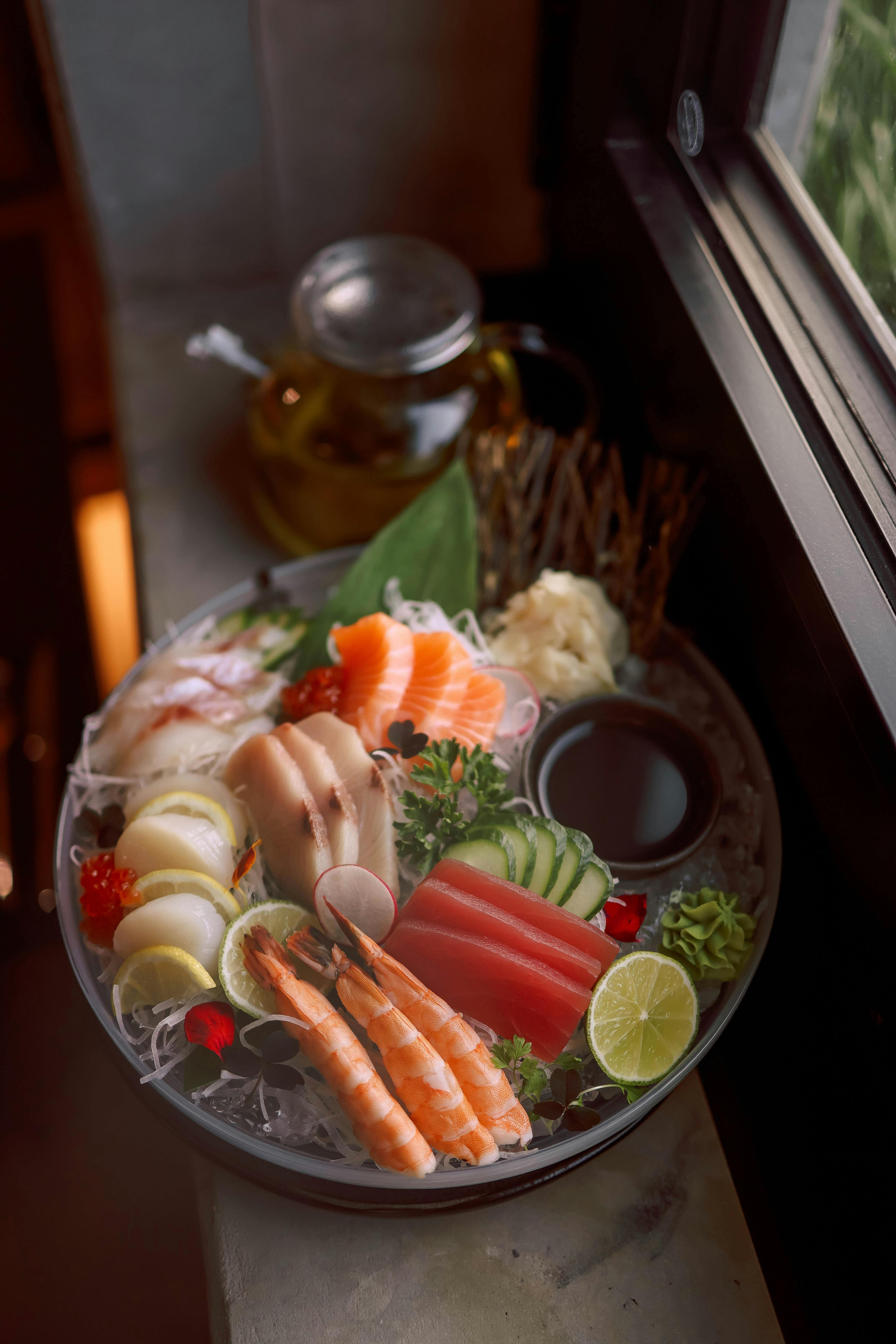 Sashimi Platter (Seasonal Fish Selection) — seafood — japanese — recipe plated and ready to serve