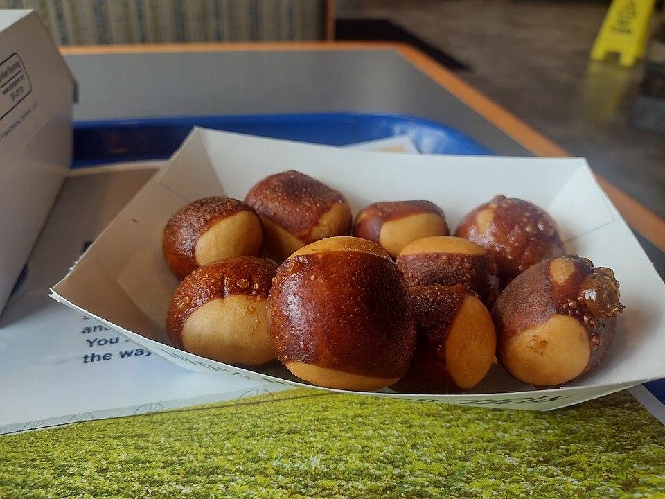 Soft Pretzel Bites — Breads recipe plated