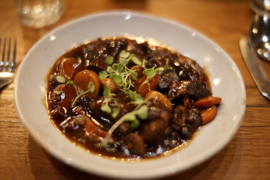Beef Bourguignon — Beef recipe plated