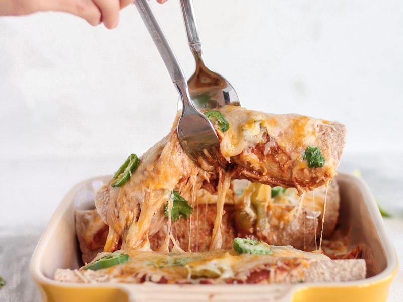 Chicken Enchiladas — Chicken recipe plated