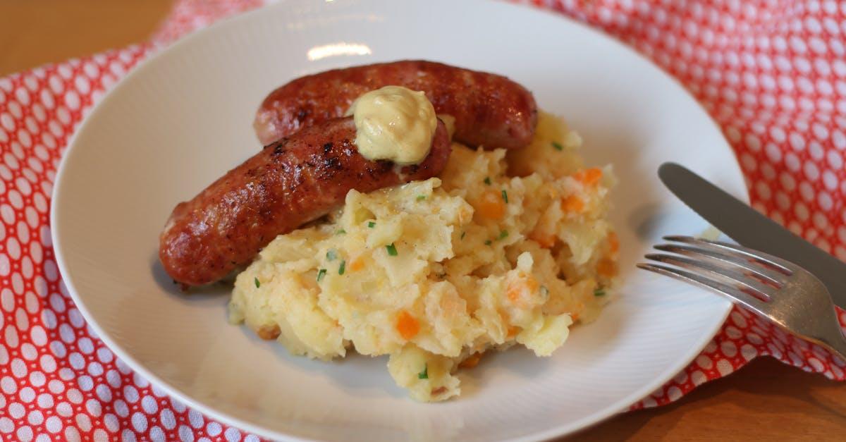 Stamppot (Dutch Mashed Potato and Sausage) — Pork recipe plated
