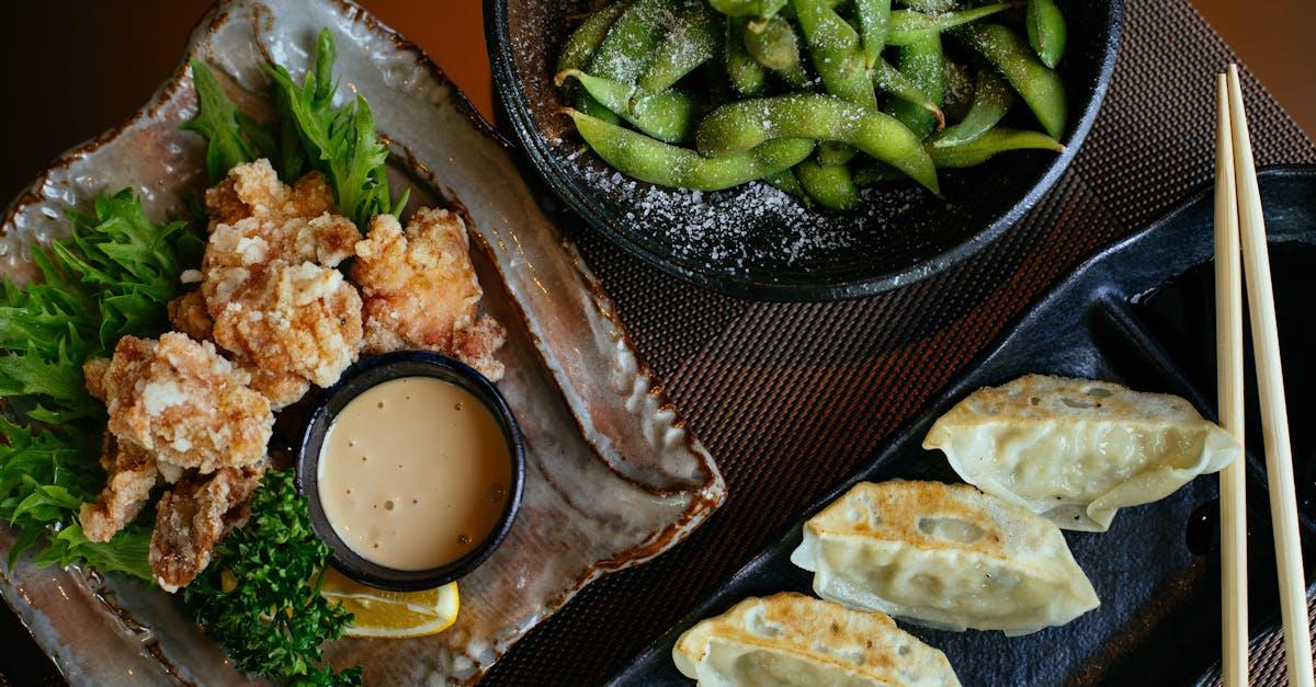 Gyoza (Japanese Pan-Fried Dumplings) — Pork recipe plated