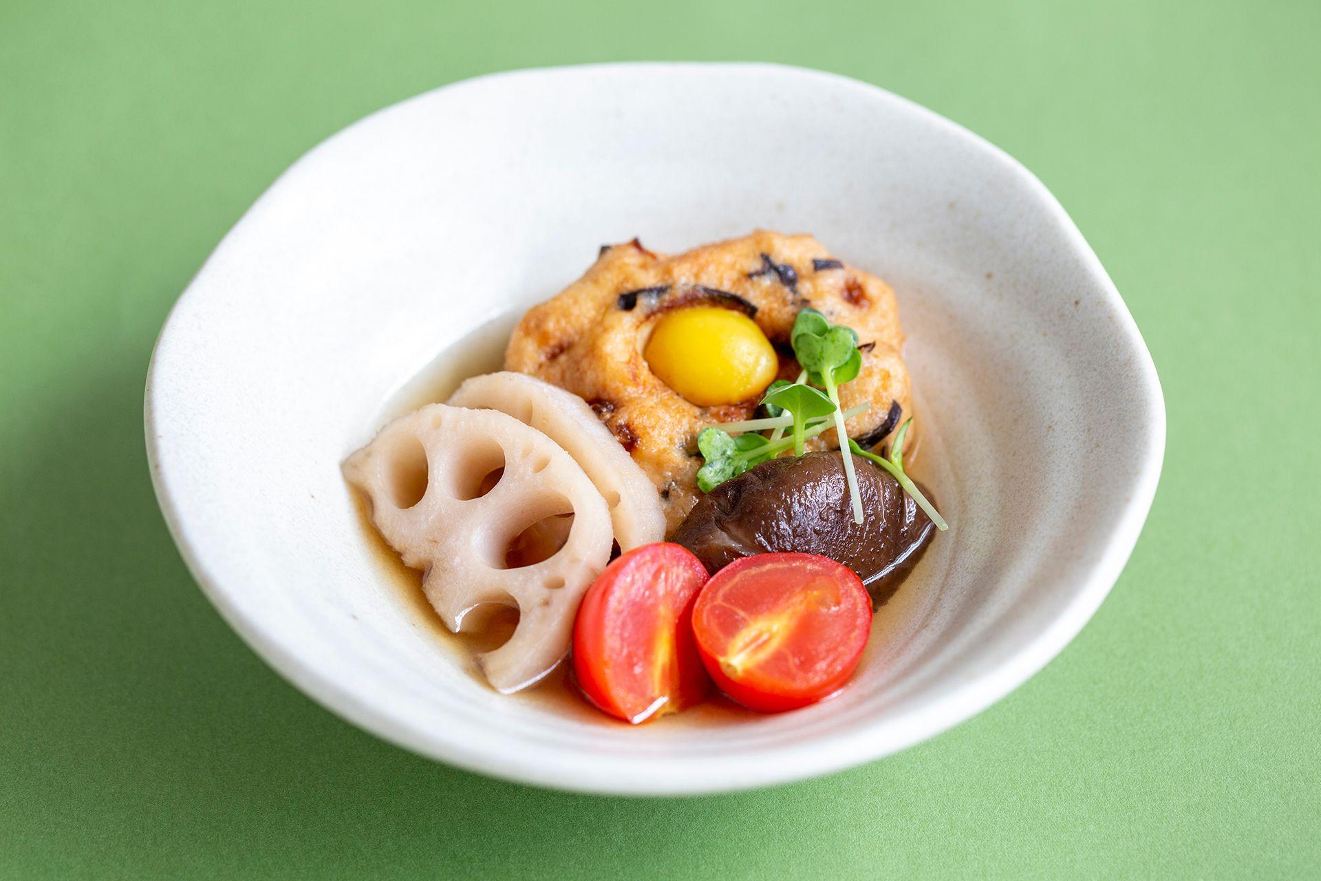 Takiawase (Simmered Vegetables in Dashi) — stewed — japanese — recipe plated and ready to serve